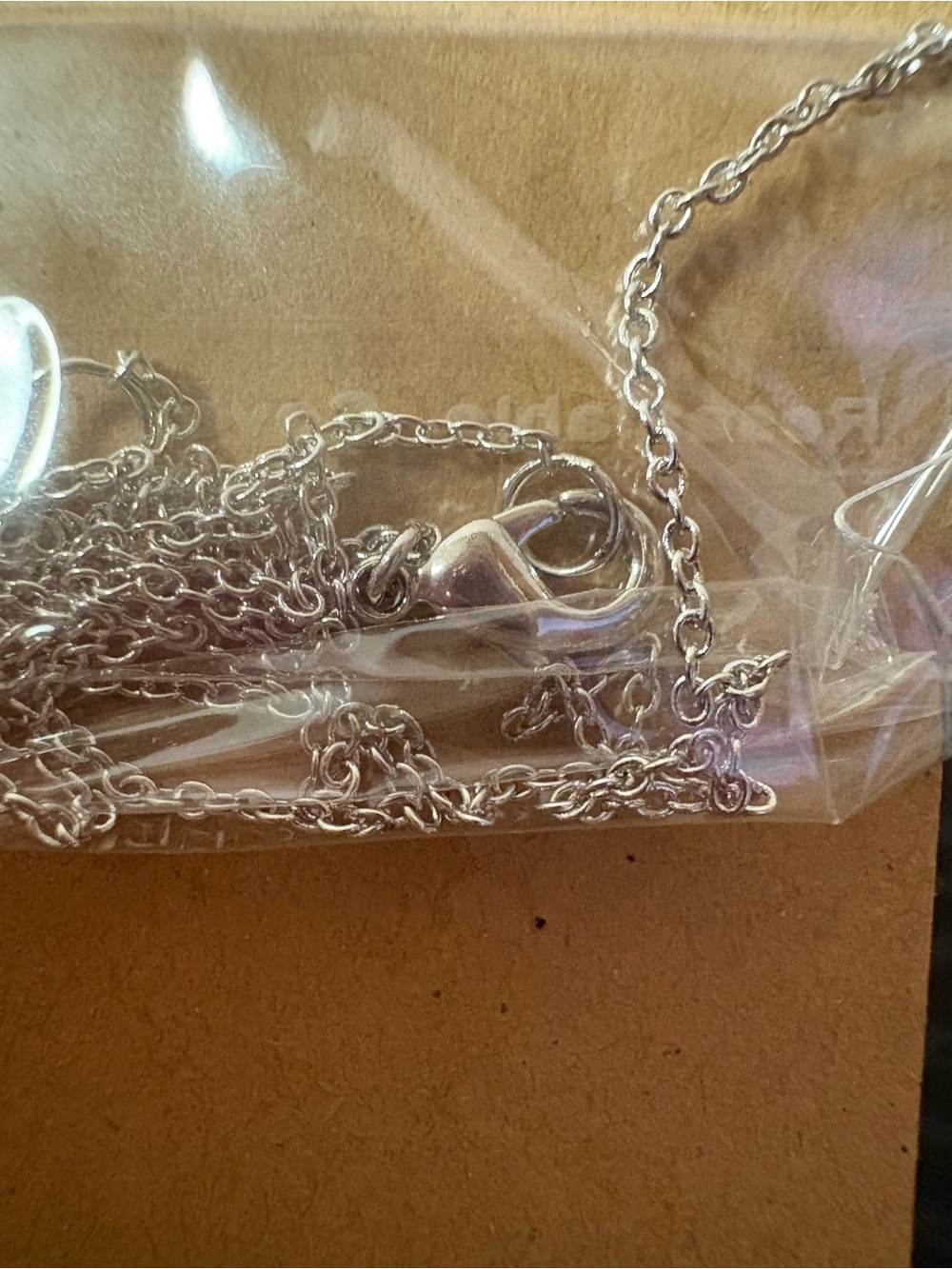 Plunder Silver Tone Crystal Bar Pendant Necklace Minimalist Jewelry - Picture 4 of 5